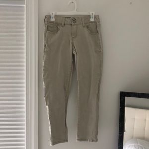 SO Junior Khaki Cropped Skinny Jeans/Jeggings